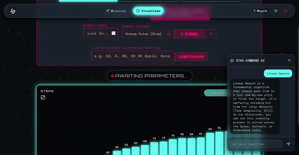 Screenshot of Search Algorithm Simulator